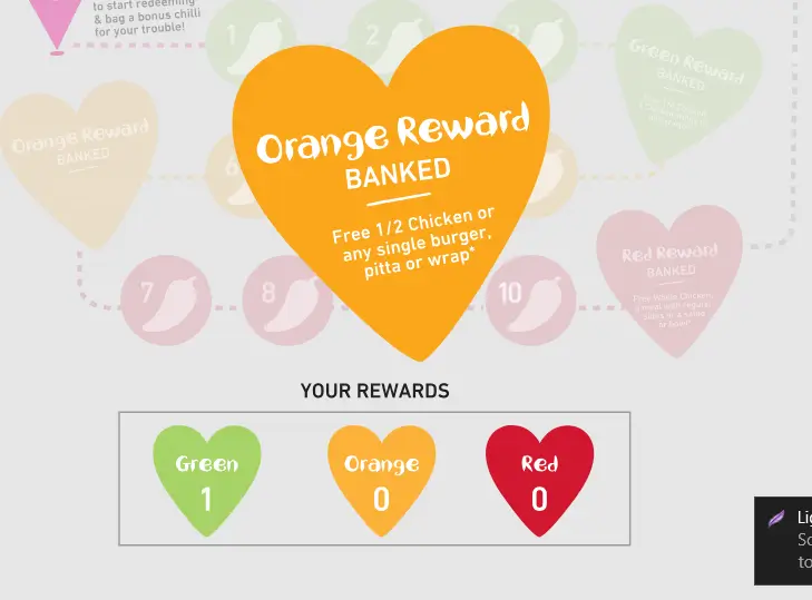 Nandos orange Reward