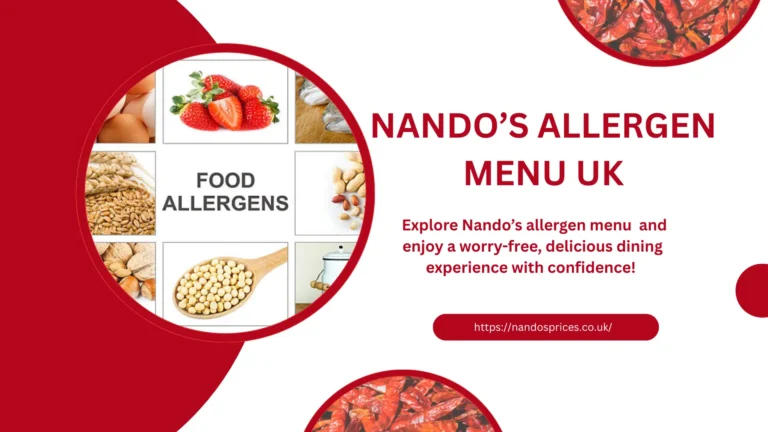 Nando's Allergen Menu