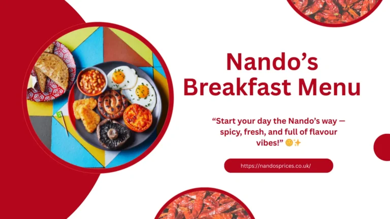Nando's breakfast Menu