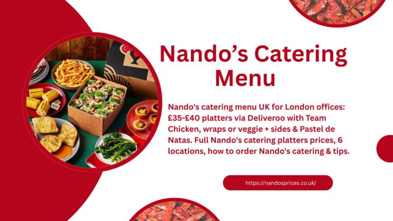 Nando's Catering London 2026: Office Platters Menu, Prices & How to Order 9 Nando's Catering