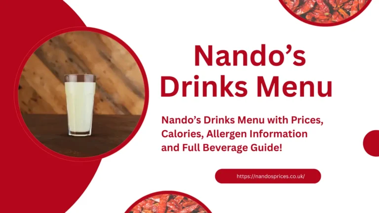Nando's drinks menu